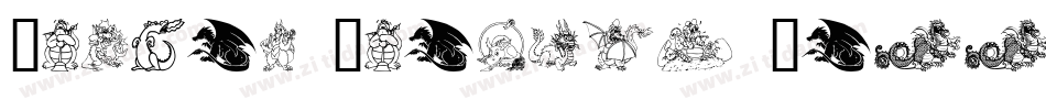 Tribal Dragons Tattoo Designs字体转换
